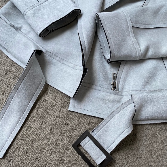 ⛔️Decjuba Women faux suede biker jacket size AU10 - Picture 13 of 13